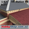 VR Station Building #8 Gothic Brick with Toilets HO 1:87 Scale
