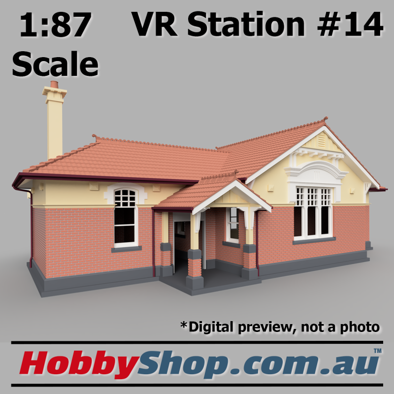 VR Station Building #14 Country Brick HO 1:87 Scale