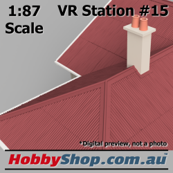 VR Station Building #15 Country Timber [Beige & Red] HO 1:87 Scale