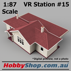 VR Station Building #15 Country Timber [Beige & Red] HO 1:87 Scale