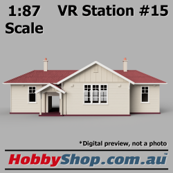 VR Station Building #15 Country Timber [Beige & Red] HO 1:87 Scale