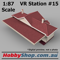 VR Station Building #15 Country Timber [Beige & Red] HO 1:87 Scale
