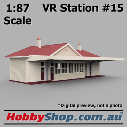 VR Station Building #15 Country Timber [Beige & Red] HO 1:87 Scale