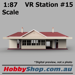 VR Station Building #15 Country Timber [Beige & Red] HO 1:87 Scale