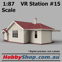 VR Station Building #15 Country Timber [Beige & Red] HO 1:87 Scale
