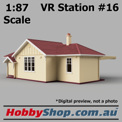 VR Station Building #16 Country Timber [Cream & Red] HO 1:87 Scale