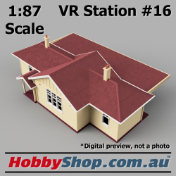 VR Station Building #16 Country Timber [Cream & Red] HO 1:87 Scale