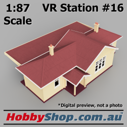VR Station Building #16 Country Timber [Cream & Red] HO 1:87 Scale