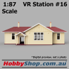 VR Station Building #16 Country Timber [Cream & Red] HO 1:87 Scale