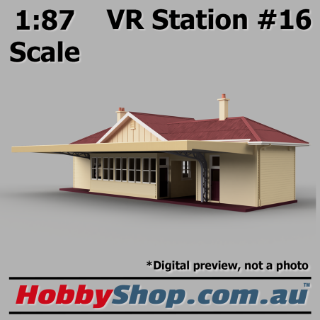 VR Station Building #16 Country Timber [Cream & Red] HO 1:87 Scale