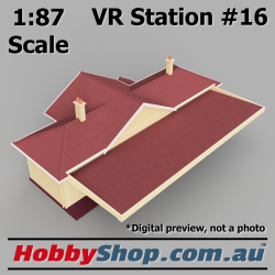 VR Station Building #16 Country Timber [Cream & Red] HO 1:87 Scale