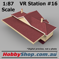 VR Station Building #16 Country Timber [Cream & Red] HO 1:87 Scale