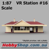 VR Station Building #16 Country Timber [Cream & Red] HO 1:87 Scale