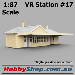 VR Station Building #17 Country Timber [Cream & Tin] HO 1:87 Scale