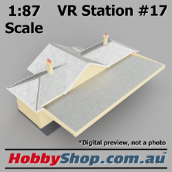 VR Station Building #17 Country Timber [Cream & Tin] HO 1:87 Scale