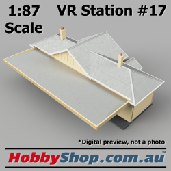 VR Station Building #17 Country Timber [Cream & Tin] HO 1:87 Scale