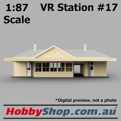 VR Station Building #17 Country Timber [Cream & Tin] HO 1:87 Scale