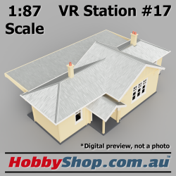 VR Station Building #17 Country Timber [Cream & Tin] HO 1:87 Scale