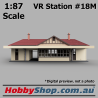 VR Station Building #18M Country Timber [Cream, Brown & Red] HO 1:87 Scale