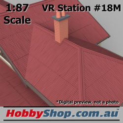 VR Station Building #18M Country Timber [Cream, Brown & Red] HO 1:87 Scale