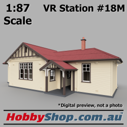 VR Station Building #18M Country Timber [Cream, Brown & Red] HO 1:87 Scale