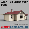 VR Station Building #18M Country Timber [Cream, Brown & Red] HO 1:87 Scale