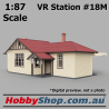 VR Station Building #18M Country Timber [Cream, Brown & Red] HO 1:87 Scale