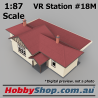 VR Station Building #18M Country Timber [Cream, Brown & Red] HO 1:87 Scale