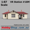 VR Station Building #18M Country Timber [Cream, Brown & Red] HO 1:87 Scale