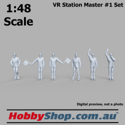 VR Station Master Figures #1 Set 1:48 Scale