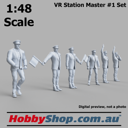 VR Station Master Figures #1 Set 1:48 Scale