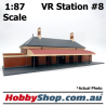 VR Station Building #8 Gothic Brick with Toilets HO 1:87 Scale