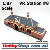 VR Station Building #8 Gothic Brick with Toilets HO 1:87 Scale