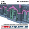 VR Station Building #8 Gothic Brick with Toilets HO 1:87 Scale