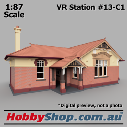 VR Station Building #13 Country Brick HO 1:87 Scale