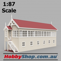 VR Signal Box 4 [C1 LH] Beige HO 1:87 Scale