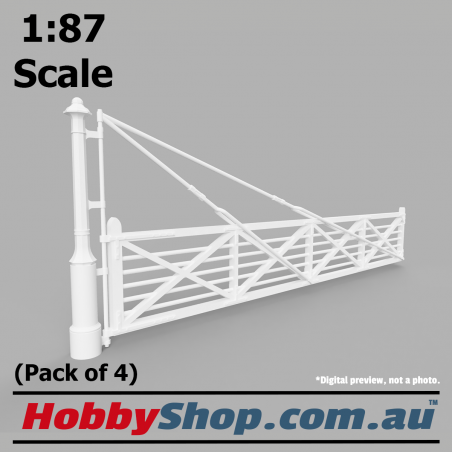 VR Railway Gates #3 26' (4 Pack) 1:87 Scale