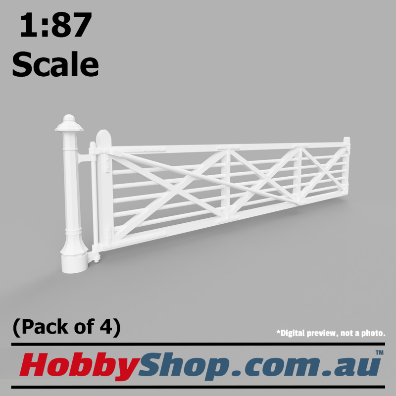 VR Railway Gates #2 20' (4 Pack) 1:87 Scale