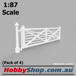 VR Railway Gates #2 14' (4 Pack) 1:87 Scale