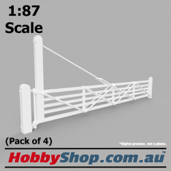 VR Railway Gates #1 26' with Post (4 Pack) 1:87 Scale