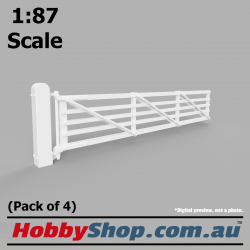 VR Railway Gates #1 18'6 (4 Pack) 1:87 Scale