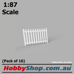 VR Picket Fence #1 size 1:87 Scale