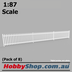 VR Picket Fence #3 size (8 pack) 1:87 Scale
