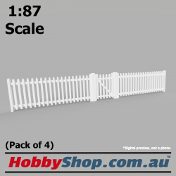 VR Picket Fence with Gate #4 (Centre) 1:87 Scale