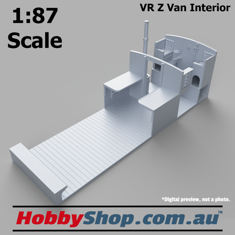 VR Z Van Interior [White] HO 1:87 Scale