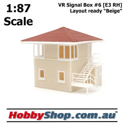 VR Signal Box #6 [E3 RH] Beige 1:87 Scale