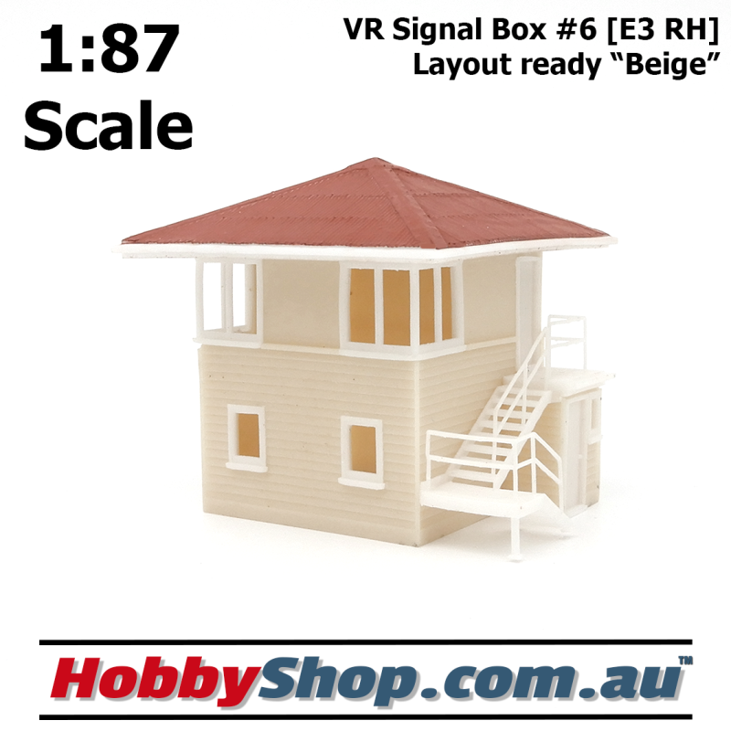 VR Signal Box #6 [E3 RH] Beige HO 1:87 Scale