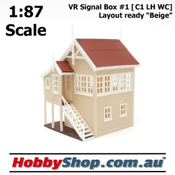 VR Signal Box #1 [C1 LH WC] Beige 1:87 Scale