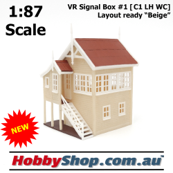 VR Signal Box #1 [C1 LH WC] Beige 1:87 Scale
