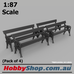 VR Station Bench Seat 1:87 Scale